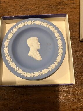 Wedgwood Blue Jasperware Dish with Subtle Relief Mark